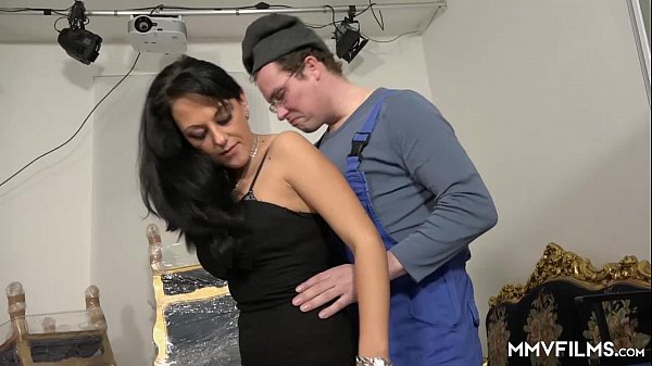 German Teen bangs the worker